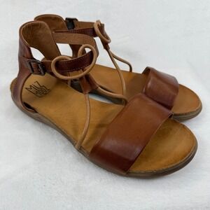 Miz Mooz New York City Leather T-Strap Gladiator Sandals Shoes Medina‎ 41 US 10